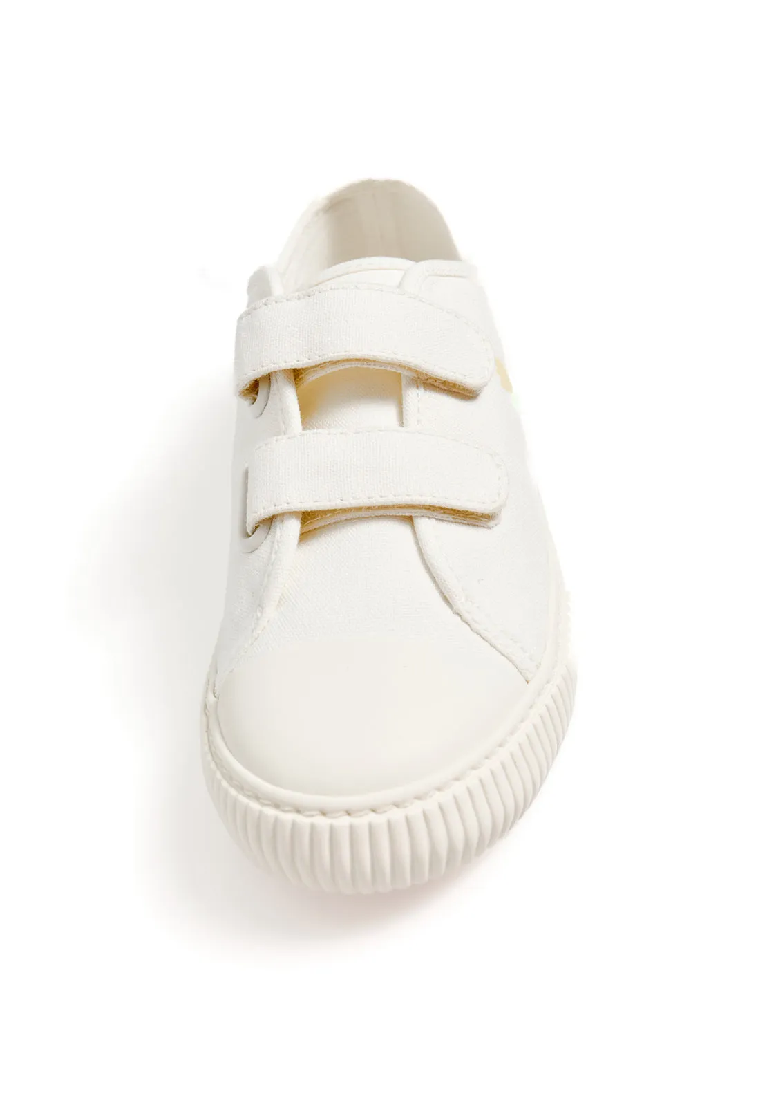 Flowers canvas trainers - Ecru
