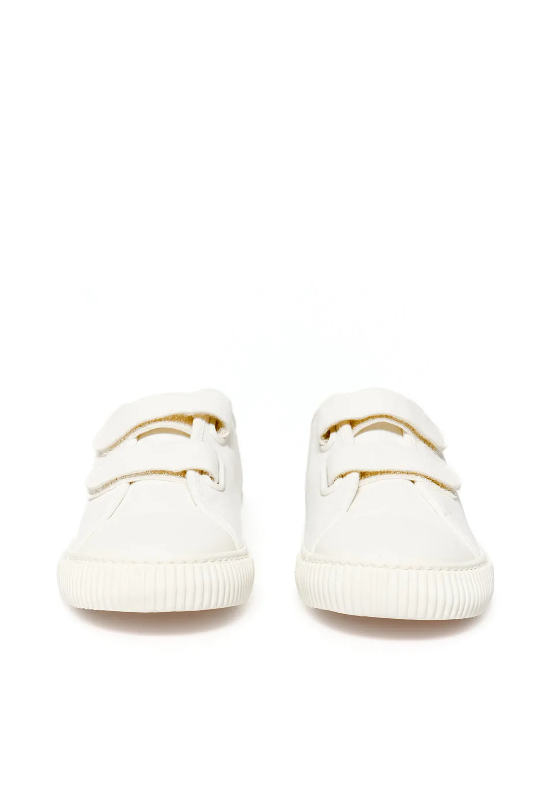 Flowers canvas trainers - Ecru