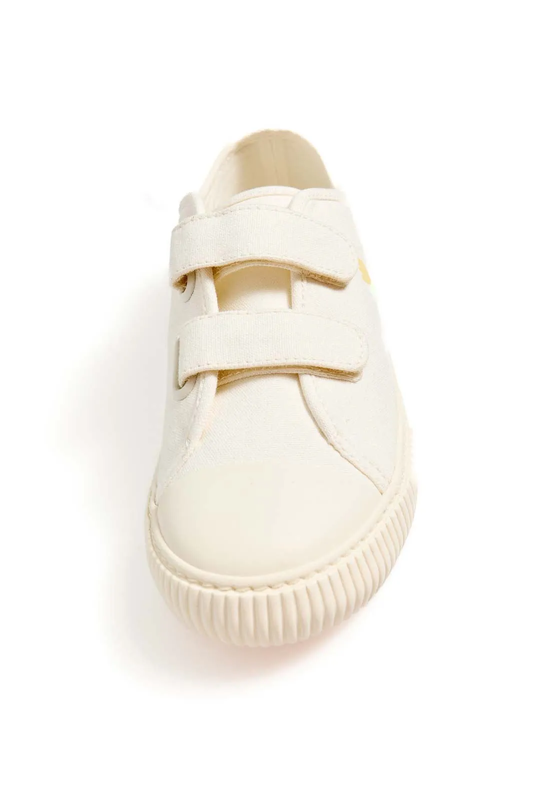 Flowers canvas trainers - Ecru