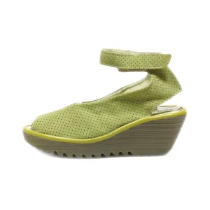 Fly London Wedge Shoes Leather Green Colour For Women