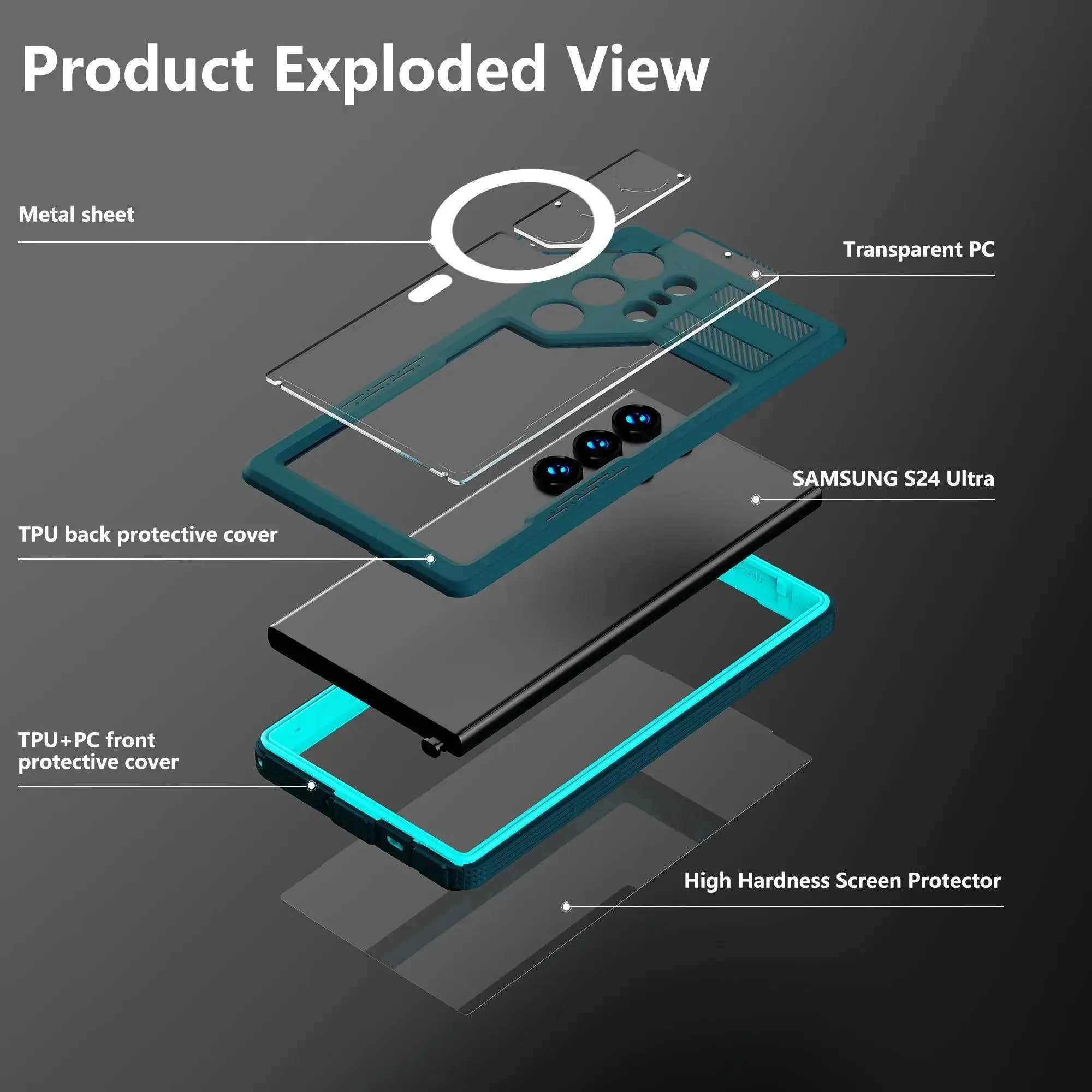 Galaxy S24 Plus IP68 Military Waterproof Case