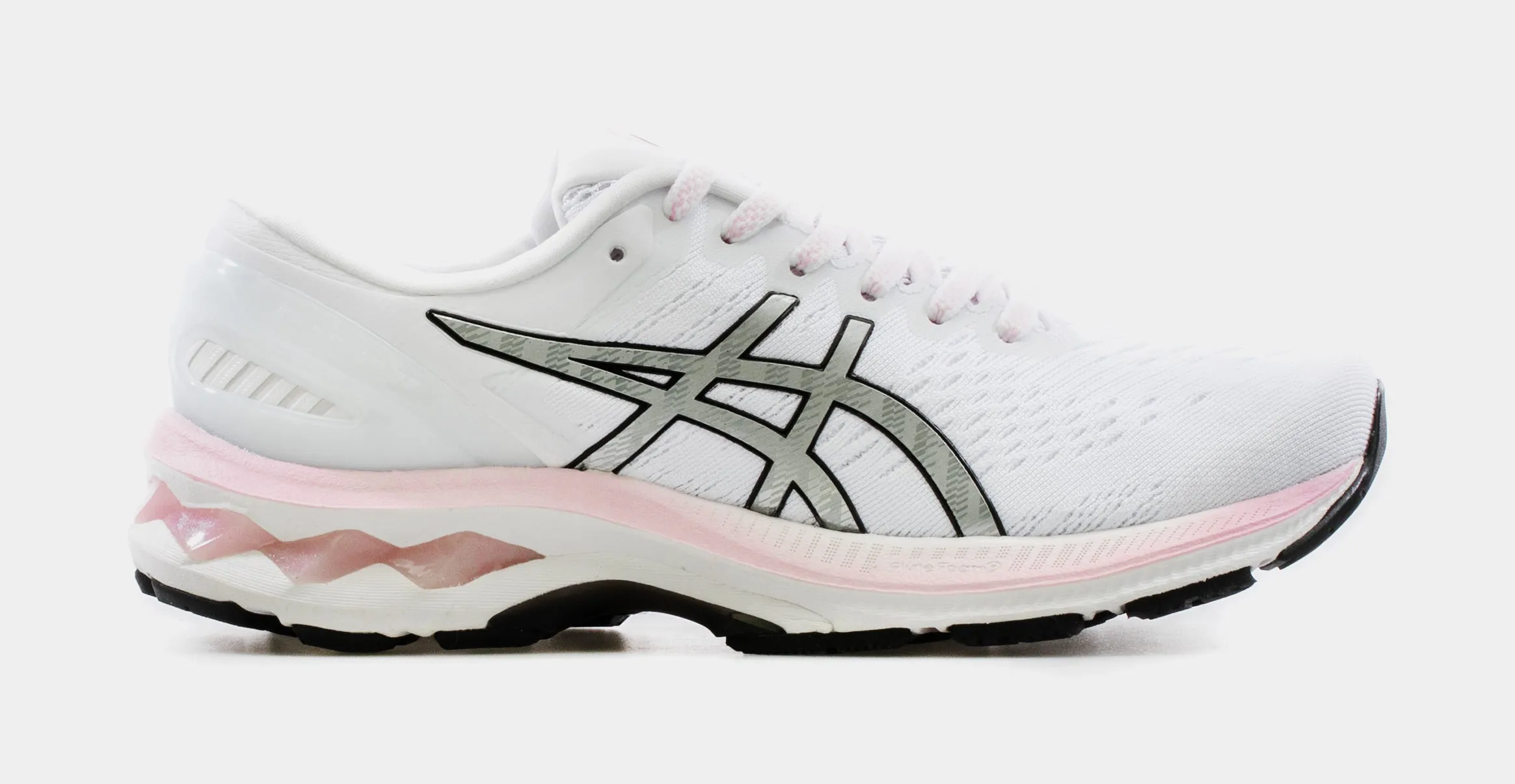 Gel Kayano 27 Womens Running Shoes (White/Pink)