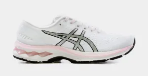 Gel Kayano 27 Womens Running Shoes (White/Pink)