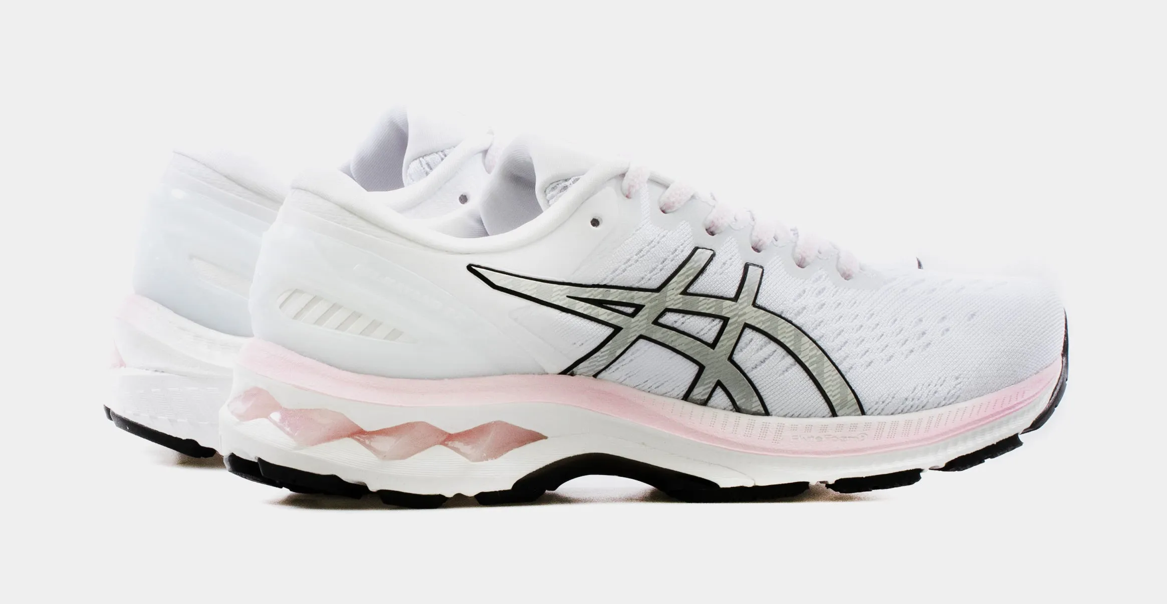 Gel Kayano 27 Womens Running Shoes (White/Pink)