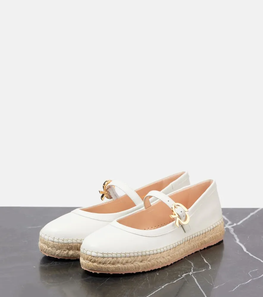 Gianvito Rossi Elda leather Mary Jane flats