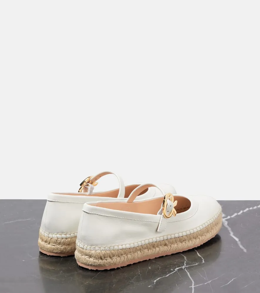 Gianvito Rossi Elda leather Mary Jane flats
