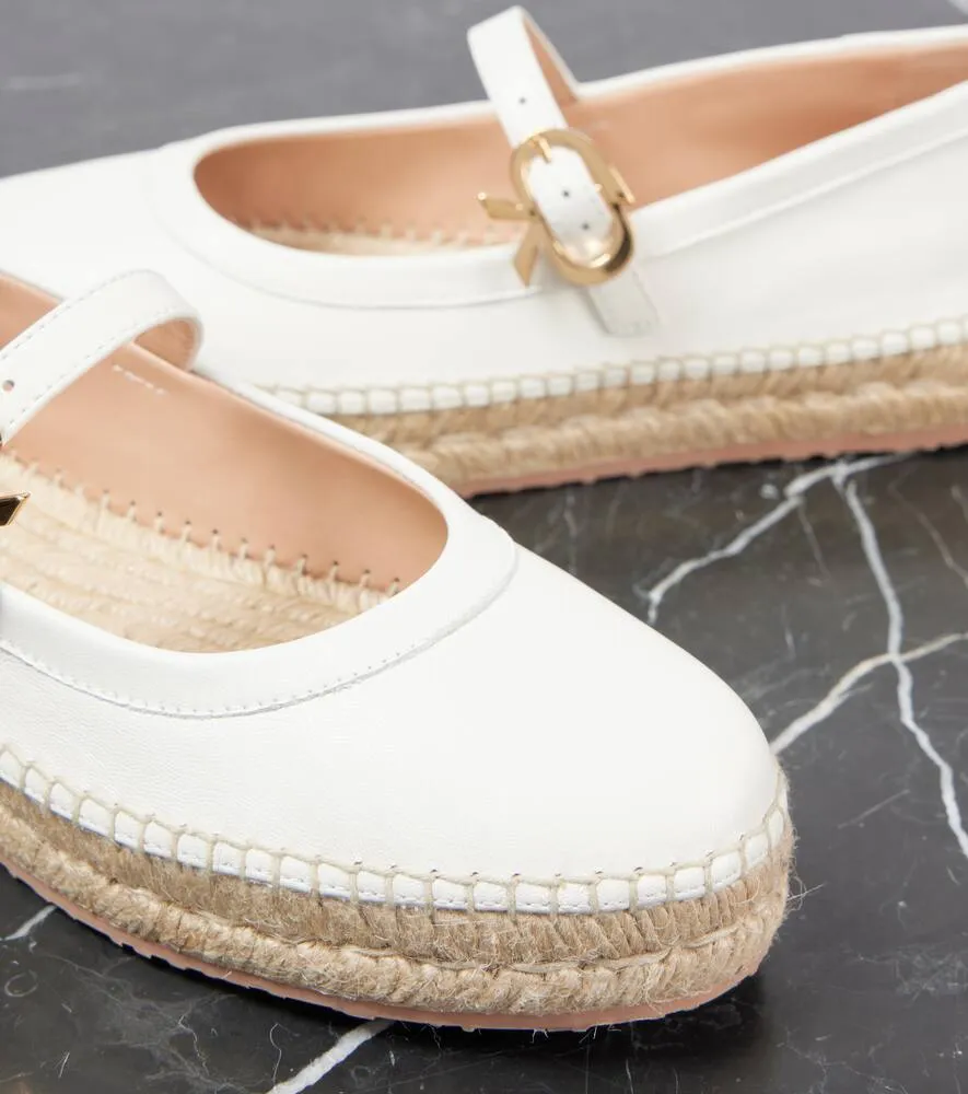Gianvito Rossi Elda leather Mary Jane flats