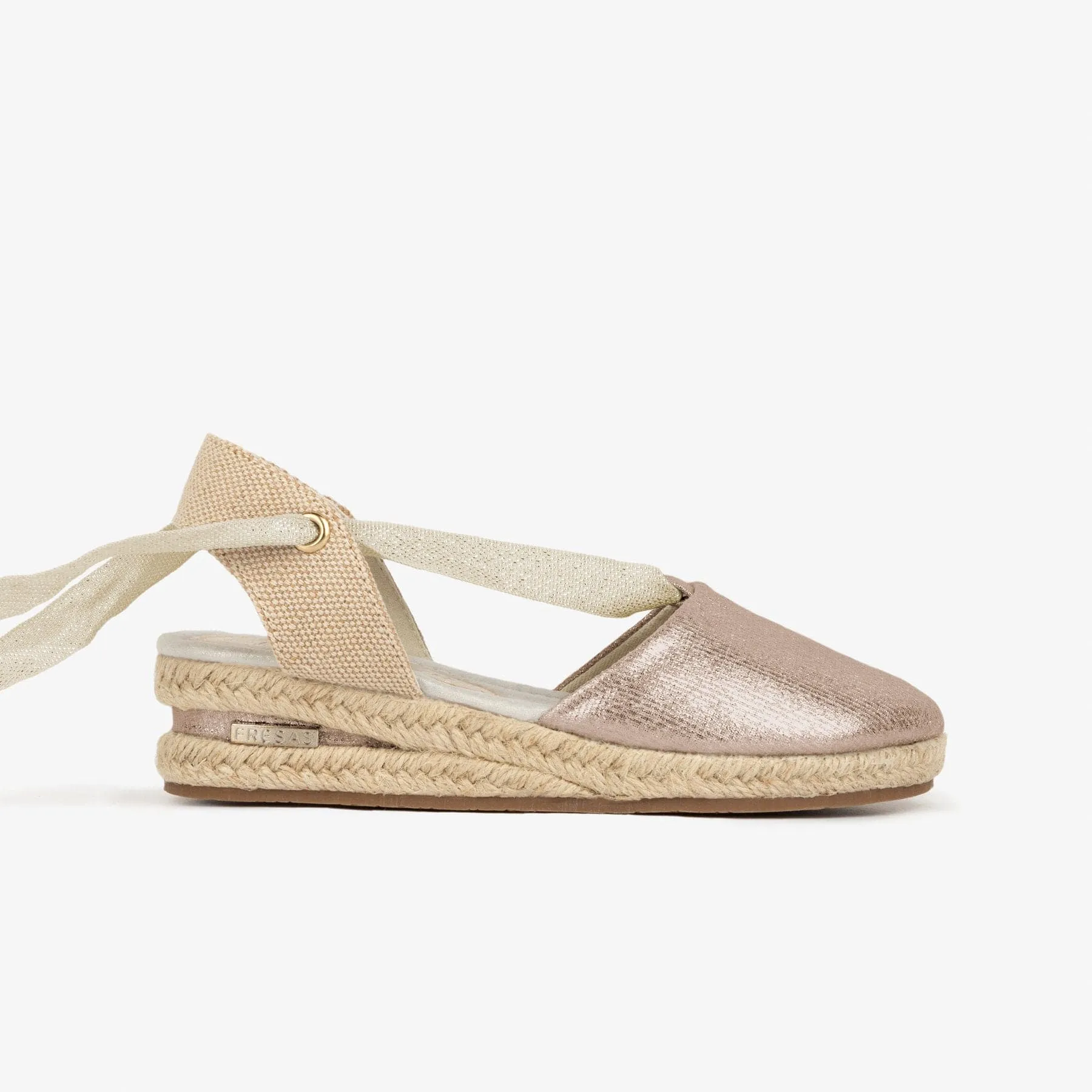 Girl's Pink Wedge Canvas Espadrilles
