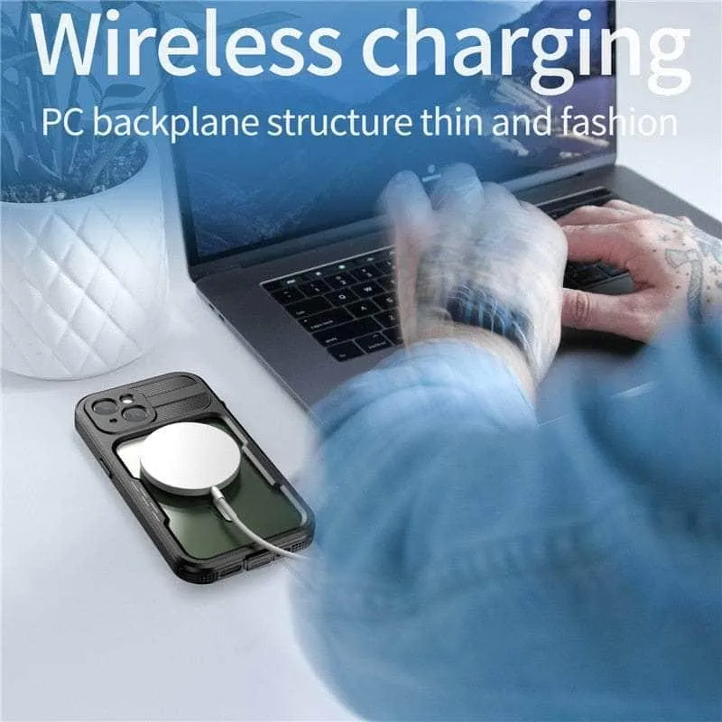 IP68 Waterproof iPhone 14 Pro Max Diving Wireless Charging Case