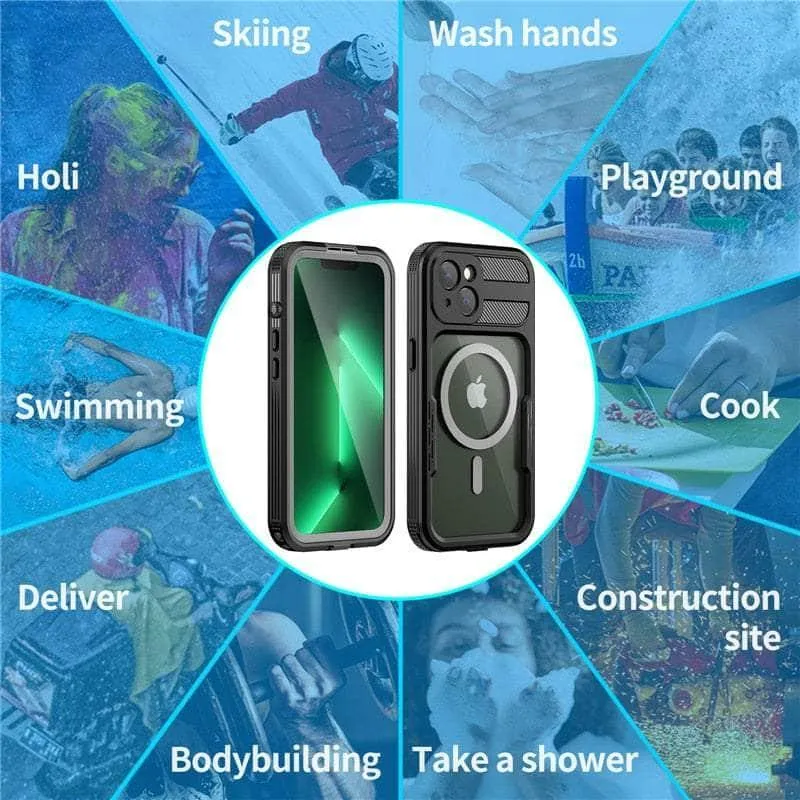 IP68 Waterproof iPhone 14 Pro Max Diving Wireless Charging Case
