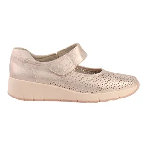 Jana Wedge Cross Strap Shoes - 24664-42 - Rose Gold