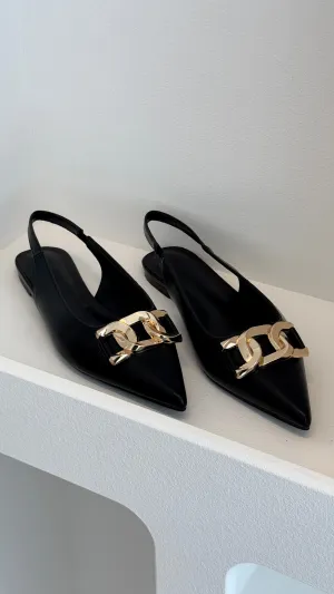 Jane Ballet Flats - Black