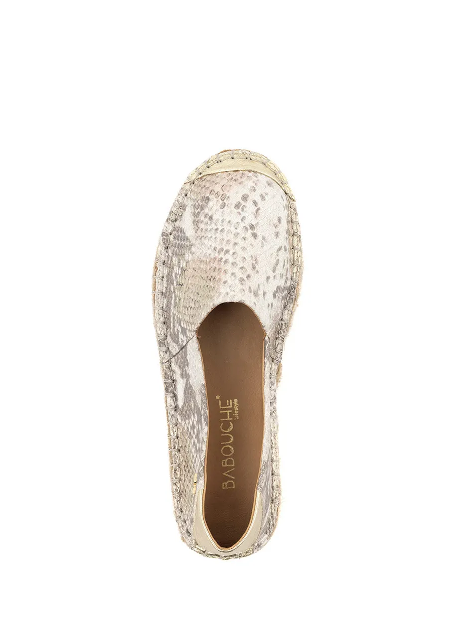 Jessie | Espadrille Snake Gold