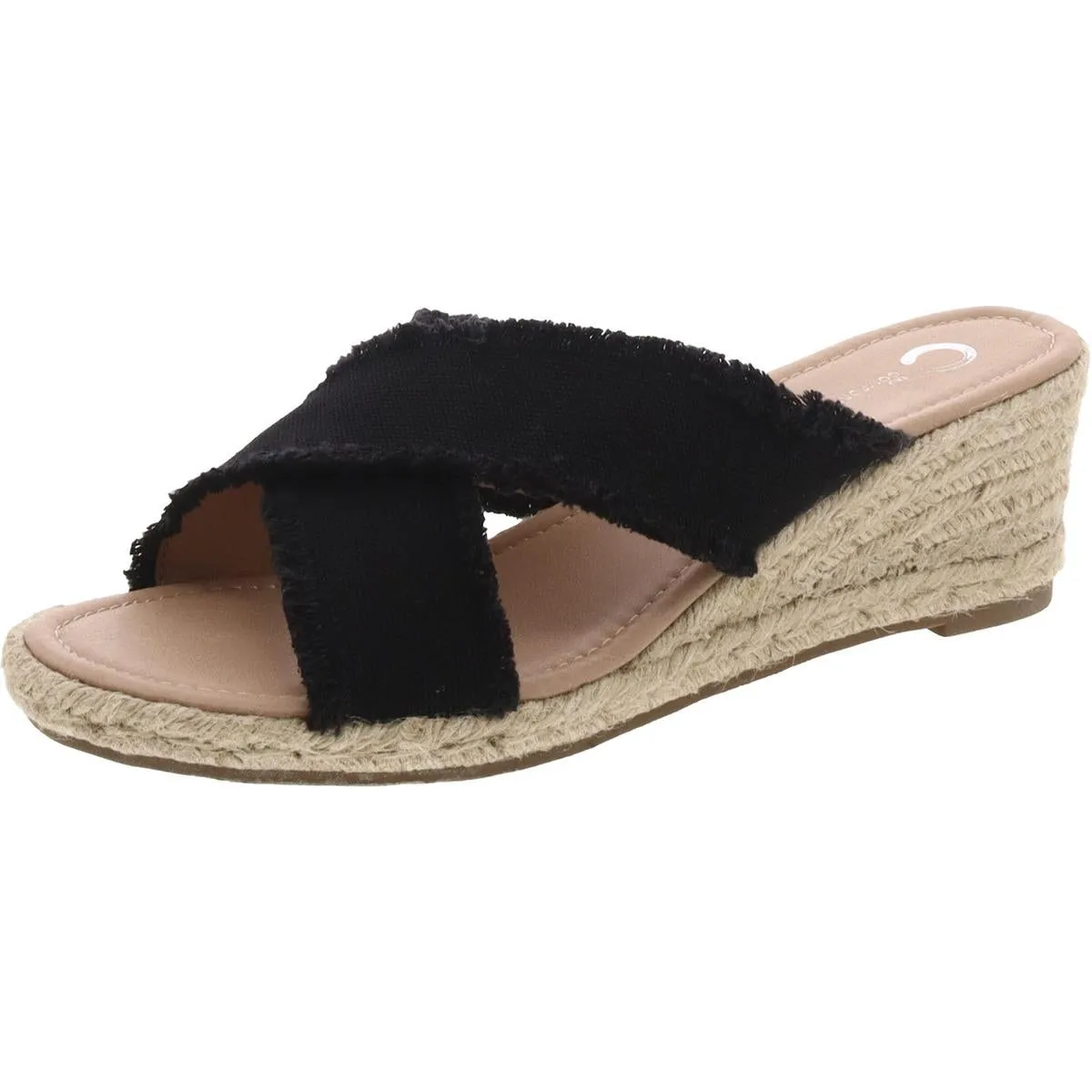Journee Collection Womens Slip On Open Toe Espadrilles