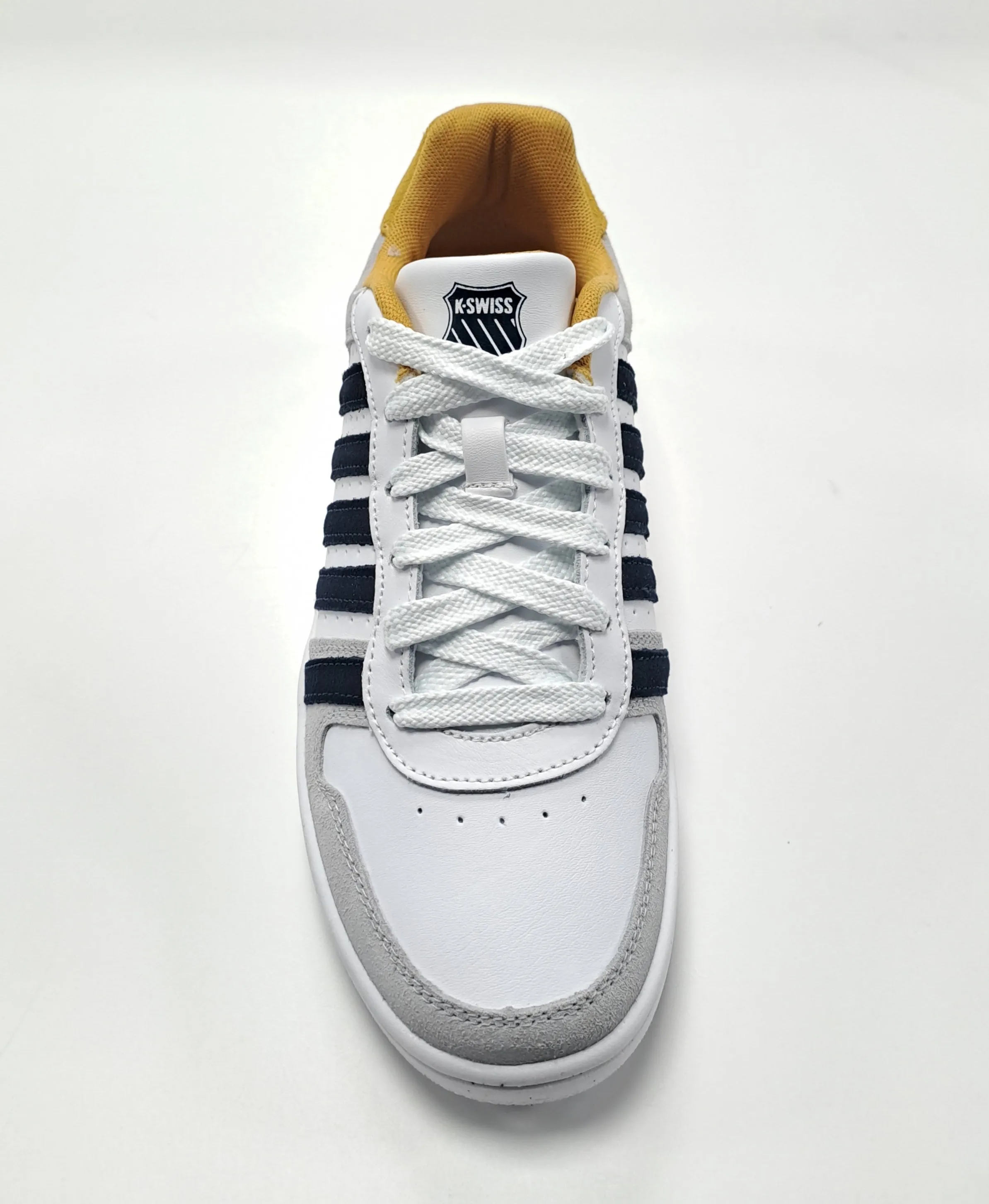 K-Swiss Court Palisades Trainer - White/Navy/Honey Gold