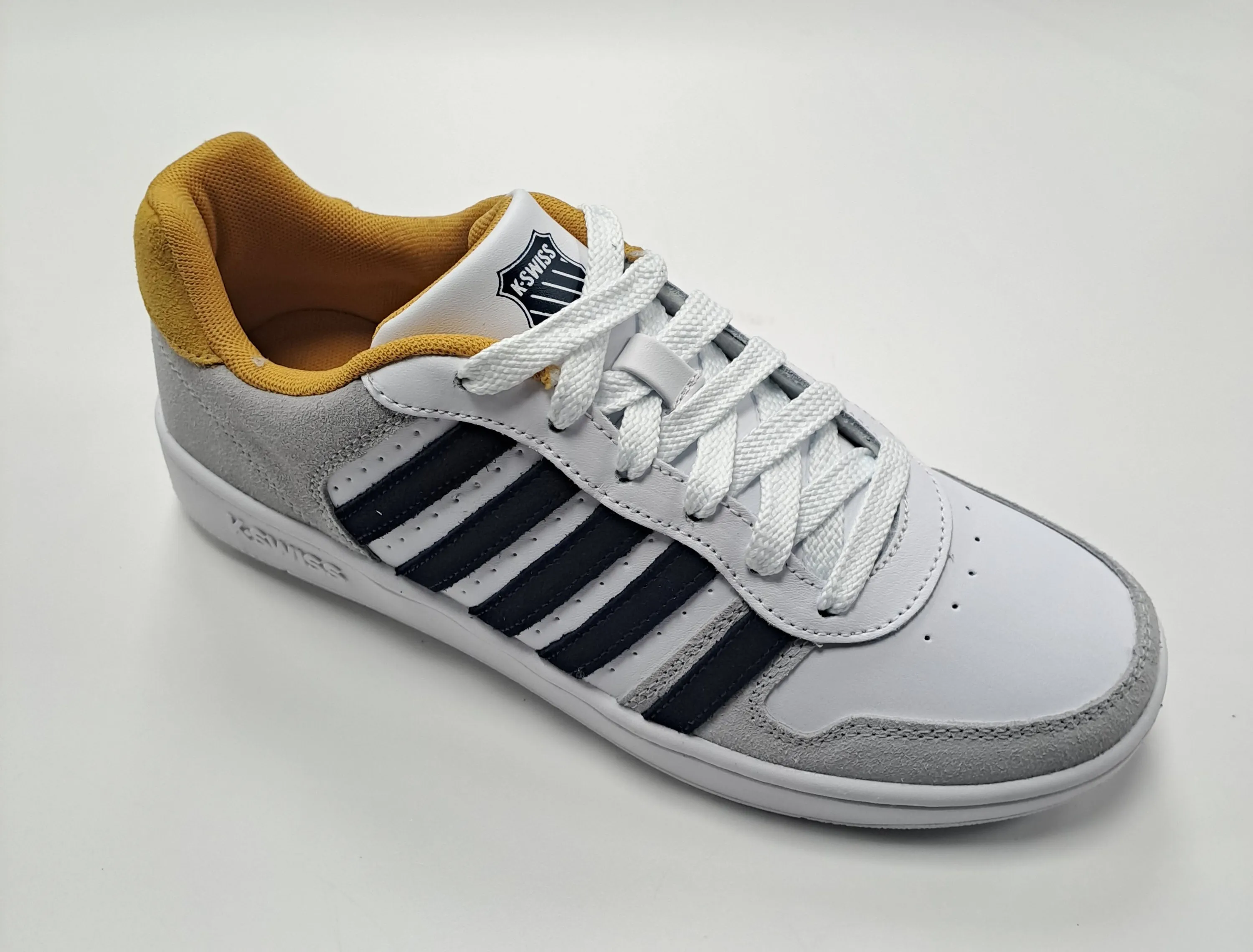 K-Swiss Court Palisades Trainer - White/Navy/Honey Gold