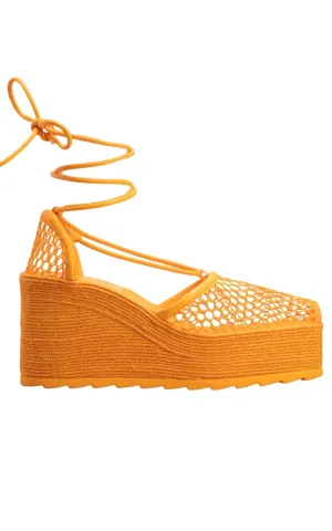 Leather and Mesh Espadrilles