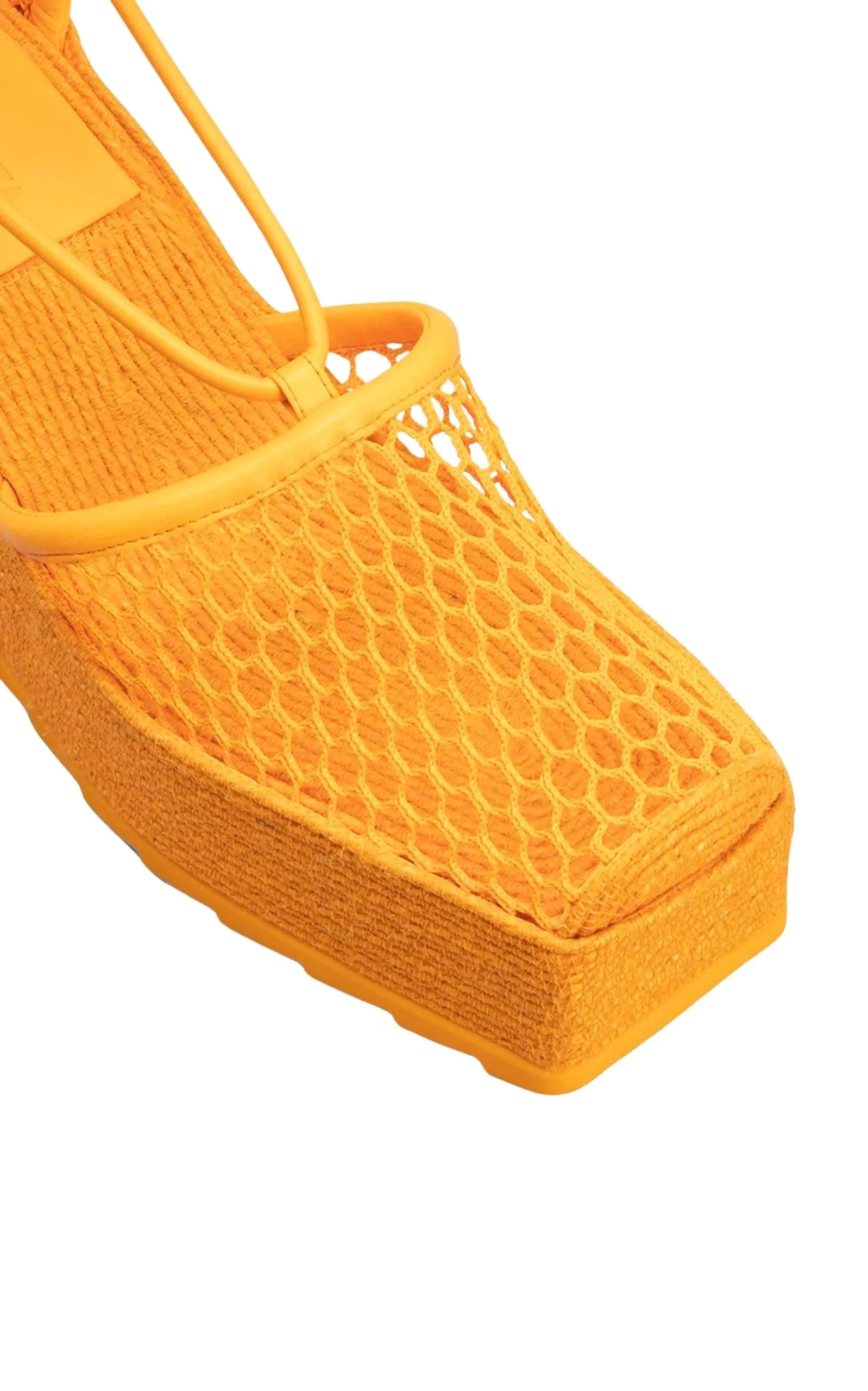 Leather and Mesh Espadrilles