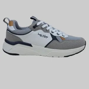 LEATHER MIX TRAINERS