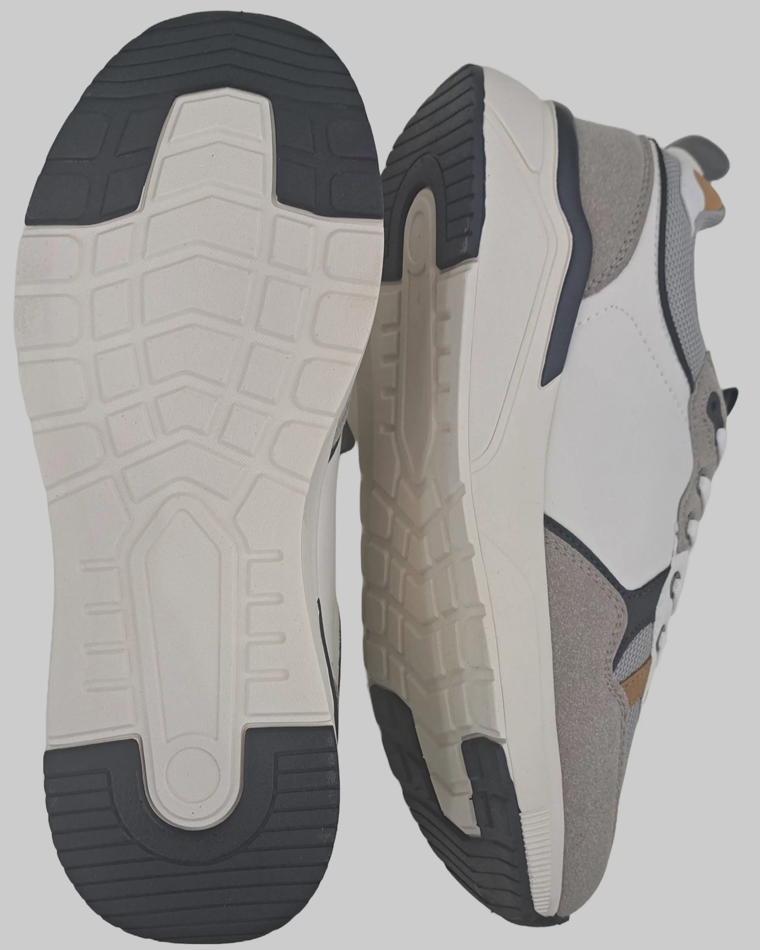 LEATHER MIX TRAINERS