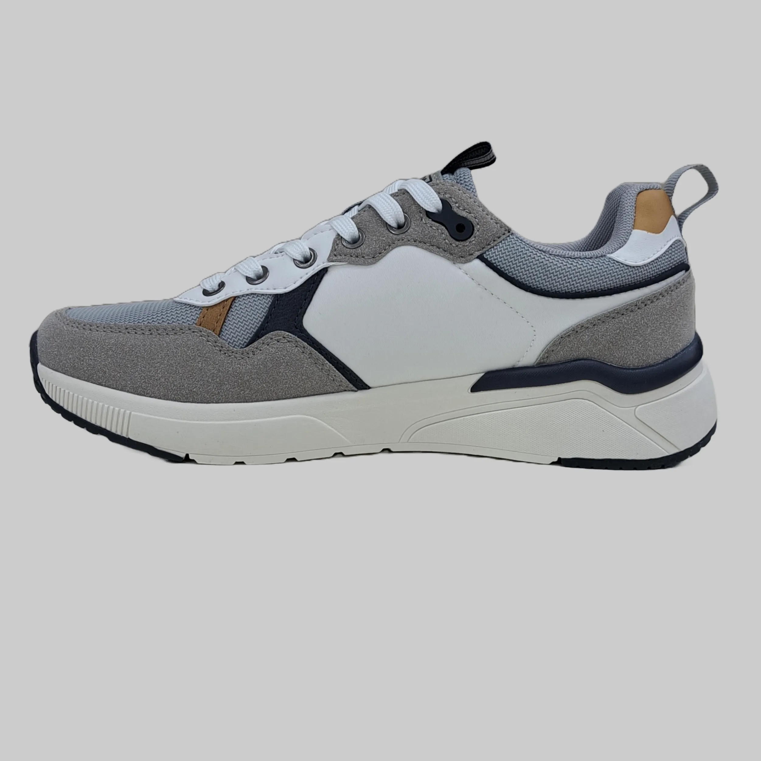 LEATHER MIX TRAINERS
