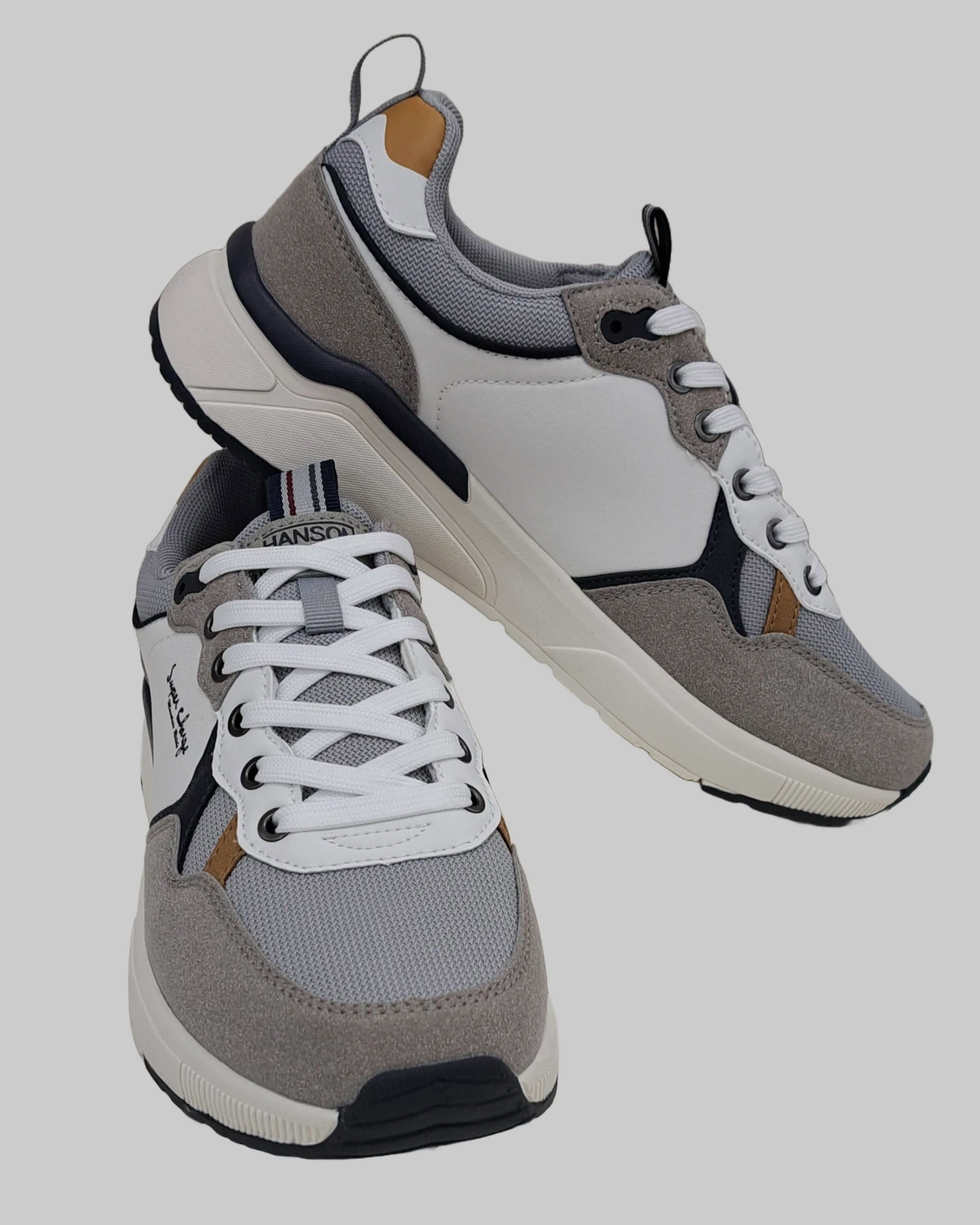 LEATHER MIX TRAINERS
