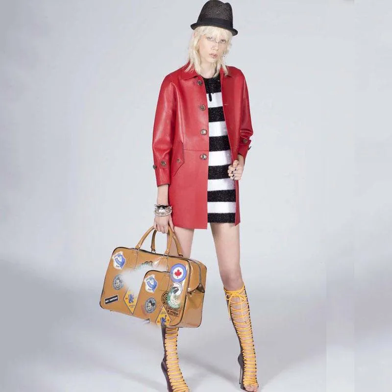 Leather Strap Open Toe Cutout High Heel Knee High Boots