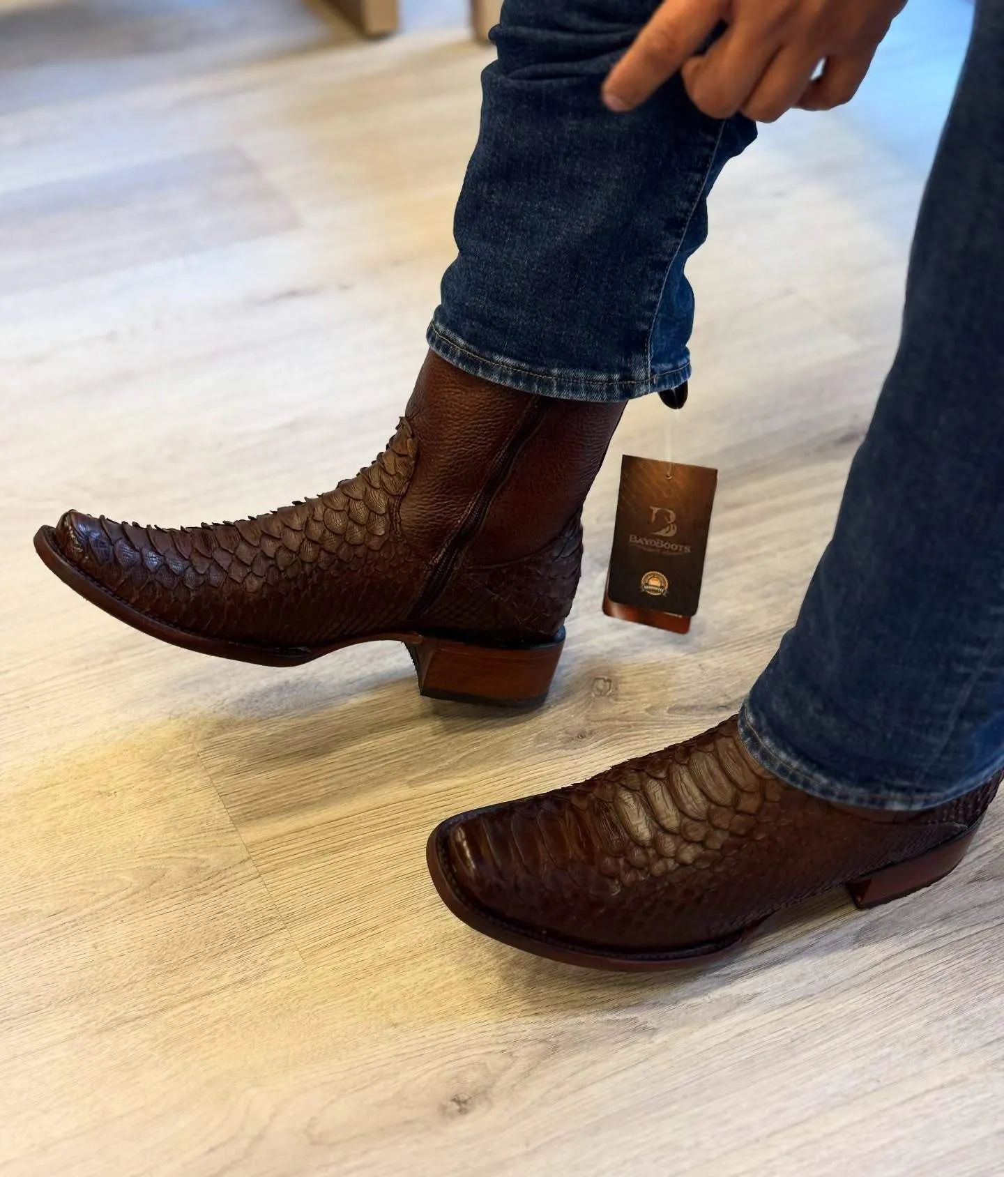 Lengthened Coldproof Italian Leather Boots