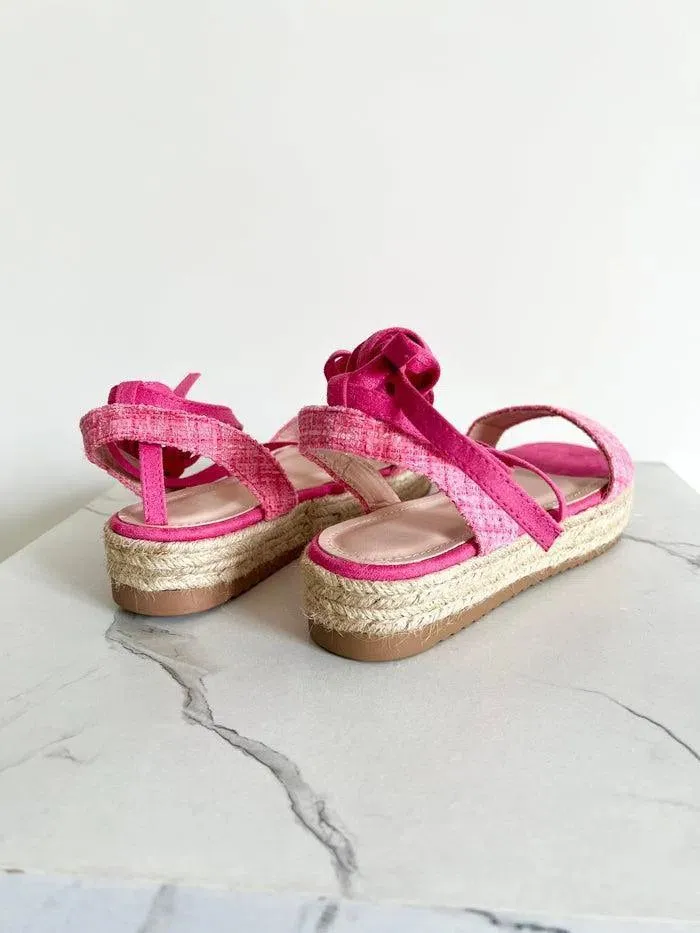 LIDIA-Espadrilles platform con lacci alla caviglia