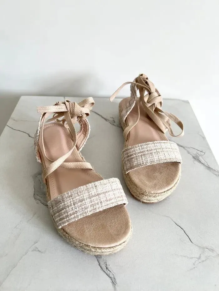 LIDIA-Espadrilles platform con lacci alla caviglia