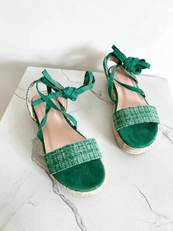 LIDIA-Espadrilles platform con lacci alla caviglia