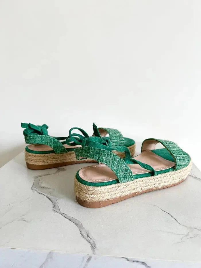 LIDIA-Espadrilles platform con lacci alla caviglia