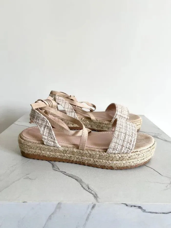 LIDIA-Espadrilles platform con lacci alla caviglia