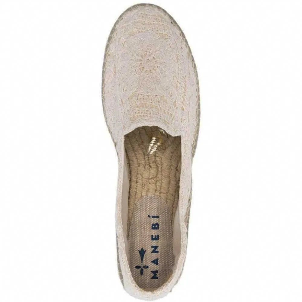 Manebì double sole espadrilles cotton crochet