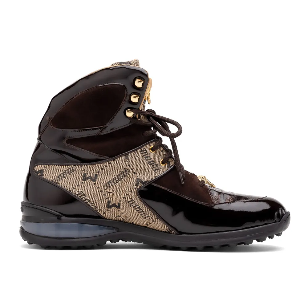 Mauri 8402 Patent/ Baby Croc/ Suede/ Mauri Fabric Sport Rust/ Taupe