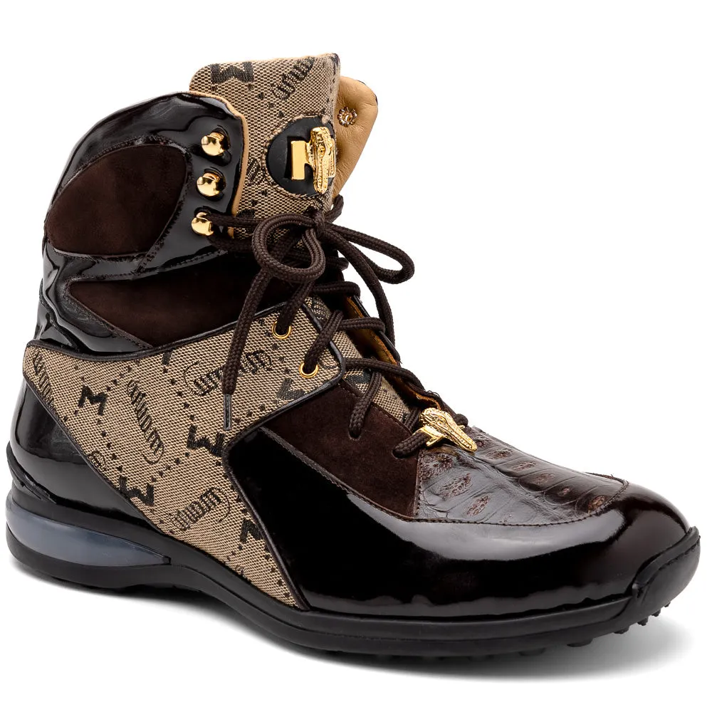 Mauri 8402 Patent/ Baby Croc/ Suede/ Mauri Fabric Sport Rust/ Taupe