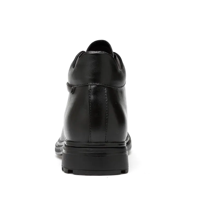 Men's Boots Super Warm Black Cow Leather Snow Boots Handmade Men Lace Up Outdoor Waterproof Sneaker Casual Winter Shoes