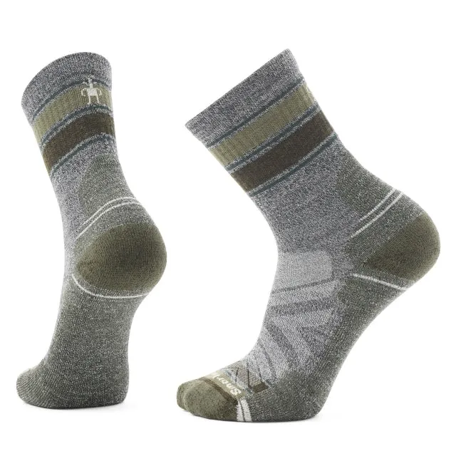 Men's Hike Light Cushion Striped Mid Crew Socks