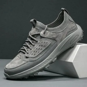 Men's Leather Breathable Casual Hiking Shoes