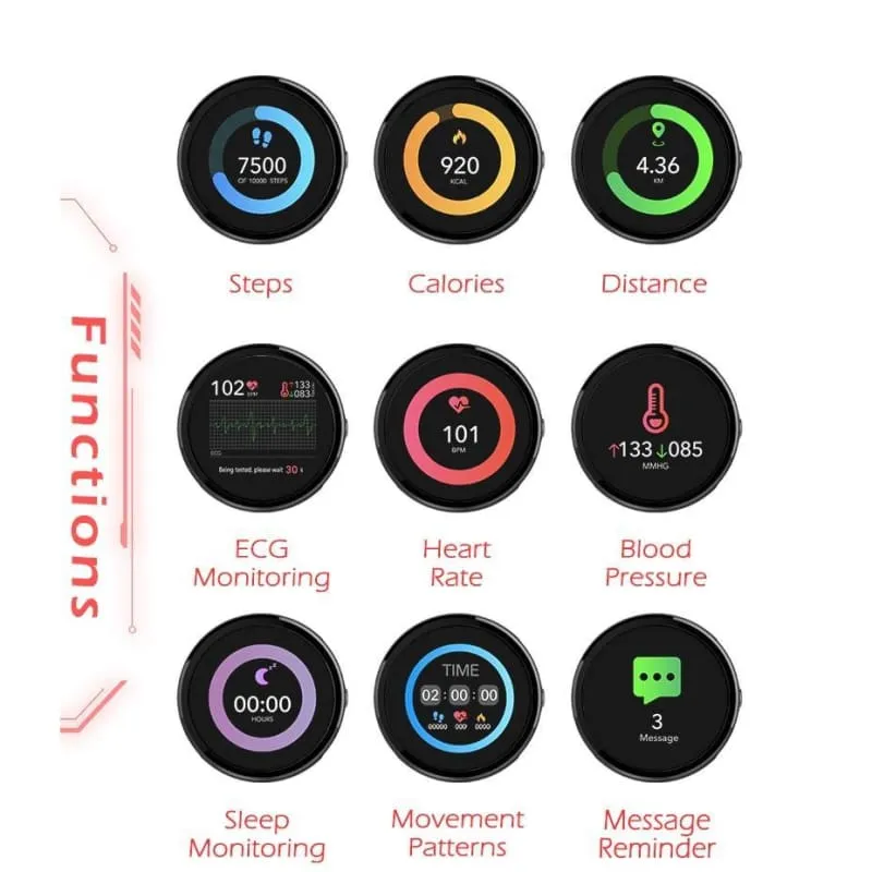 Men's Sport Smart Watch with Blood Pressure Monitor