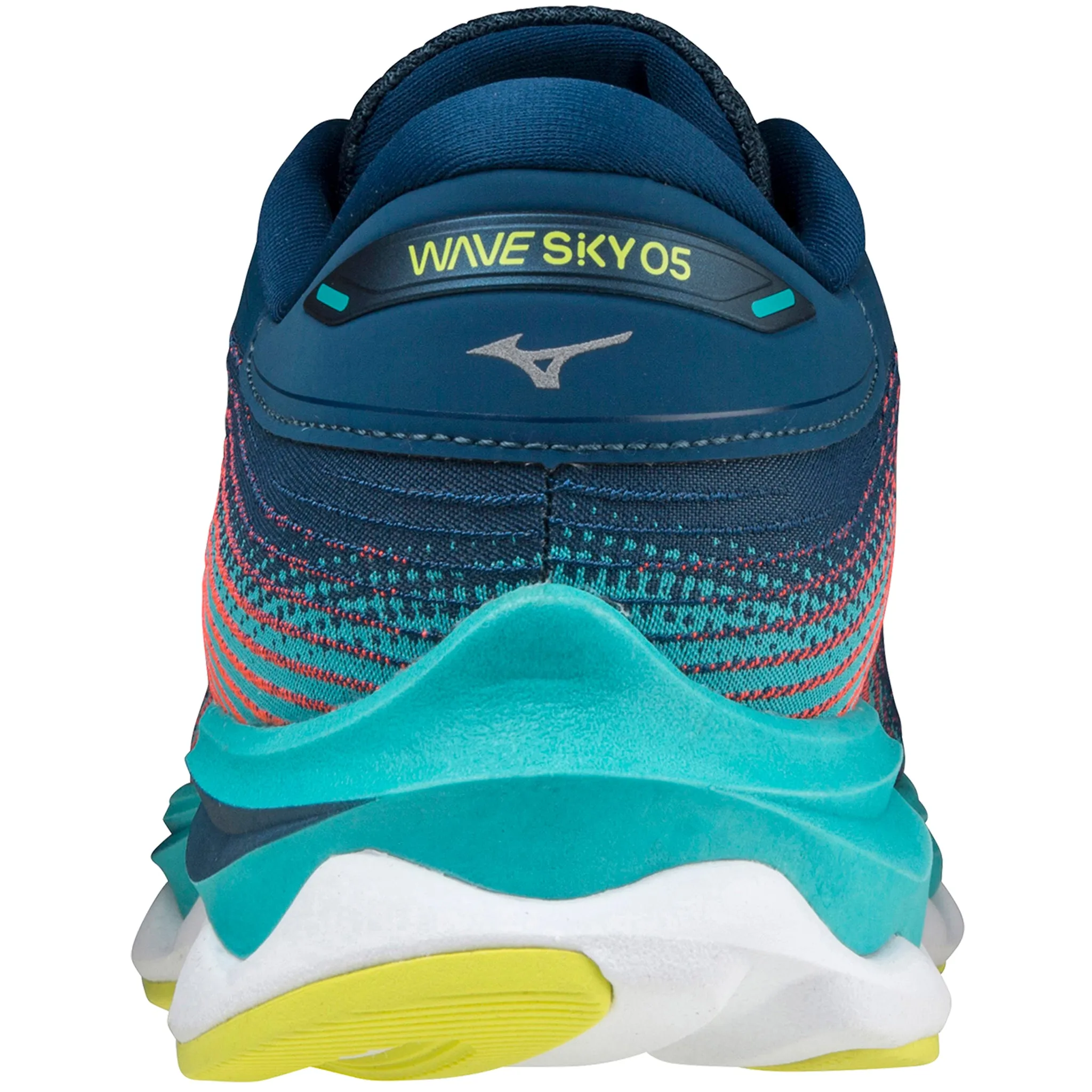 Mizuno Wave Sky 5 Men's GSea/Silver/IgnitionRed