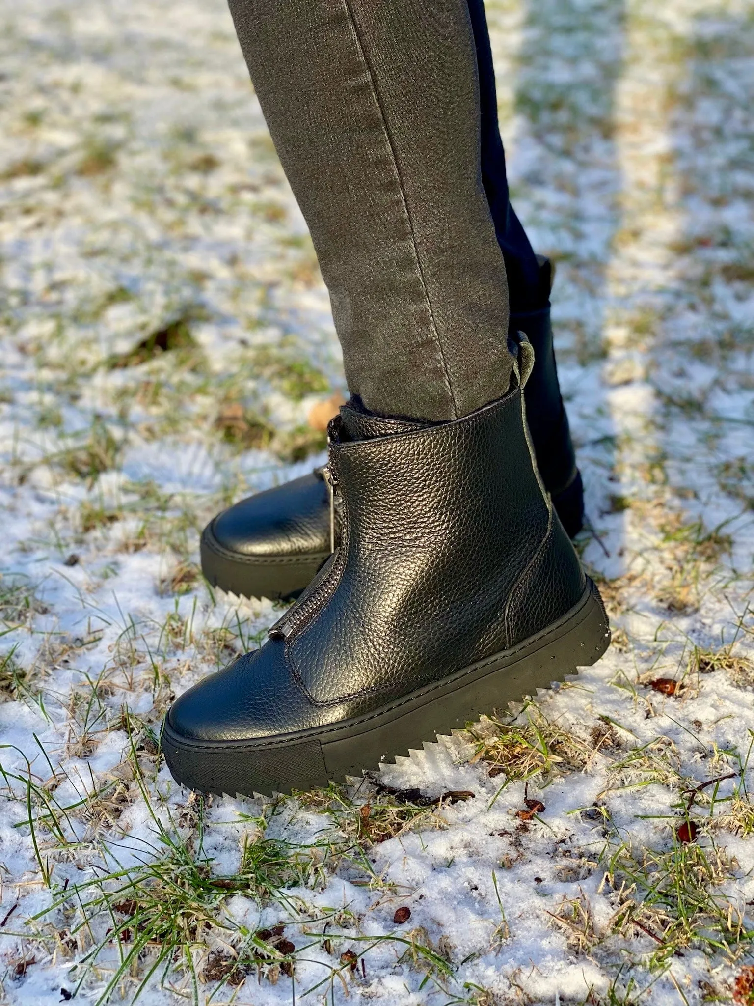 Molly sneaker med fór | Sort