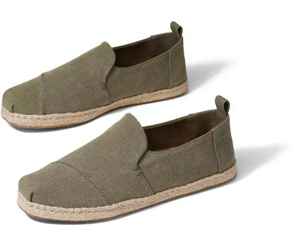 M's Deconstructed Rope Canvas  - Olive Washed Canvas