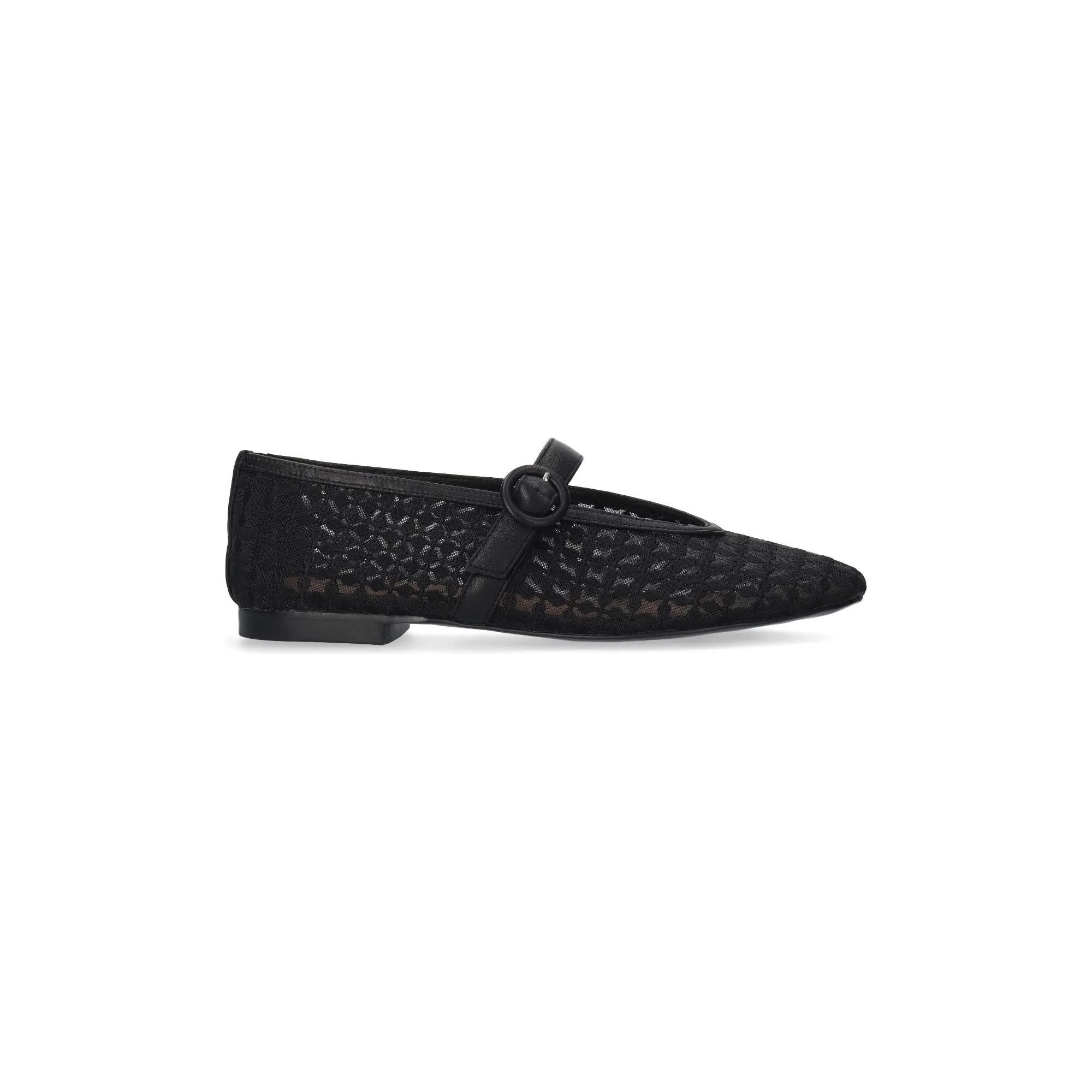 Naila Flat Mesh Ballet Pump Black