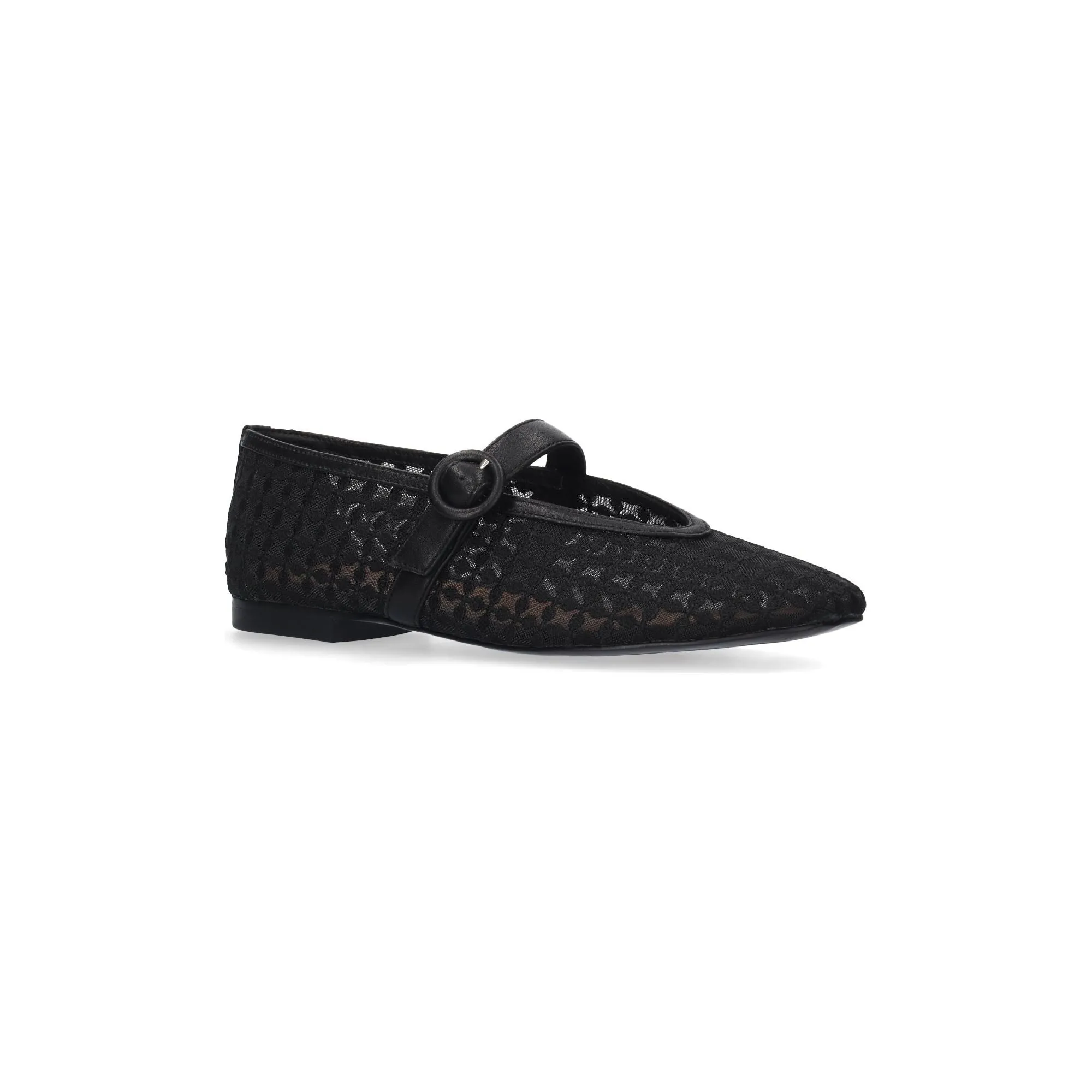 Naila Flat Mesh Ballet Pump Black