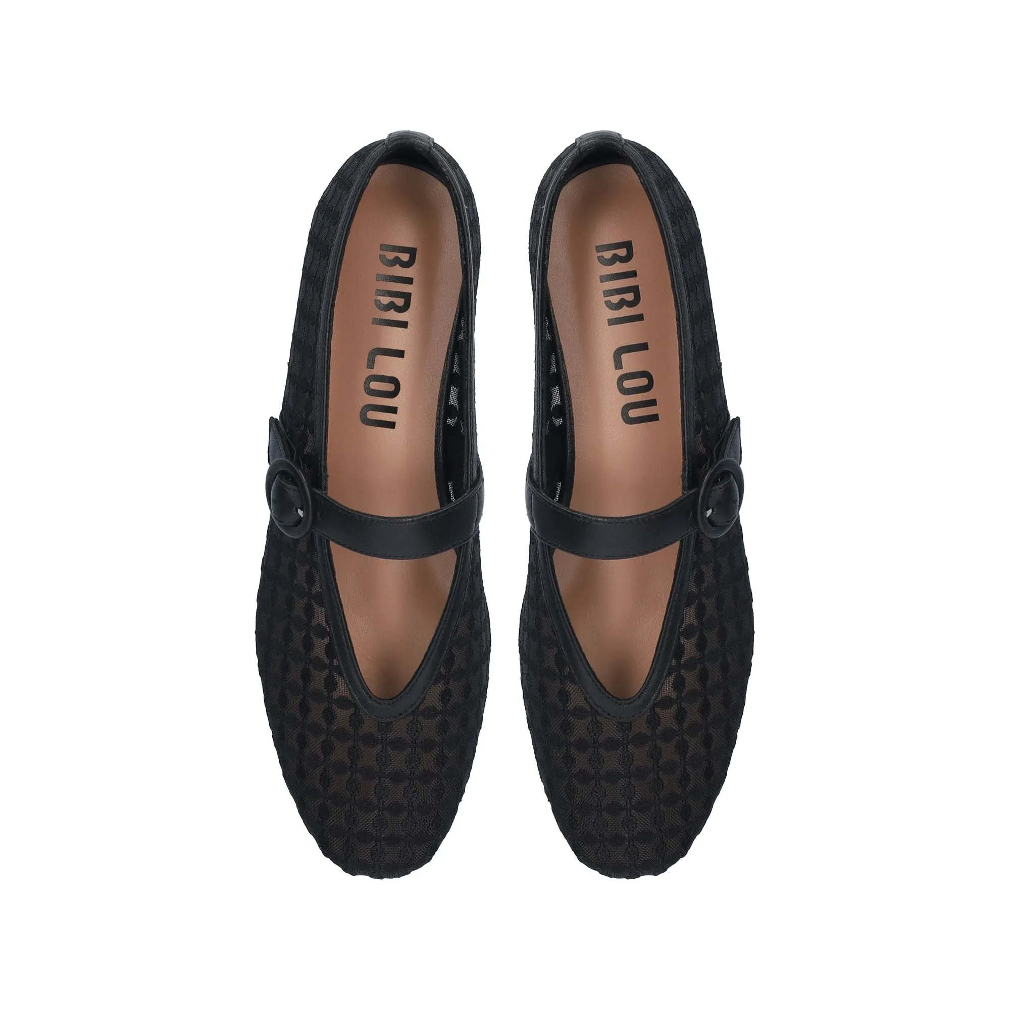 Naila Flat Mesh Ballet Pump Black
