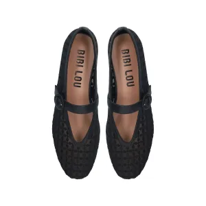 Naila Flat Mesh Ballet Pump Black