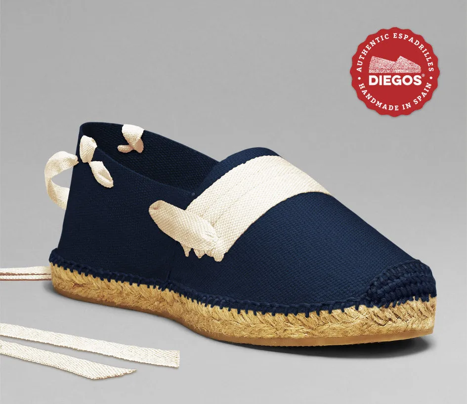 Navy blue basque espadrilles