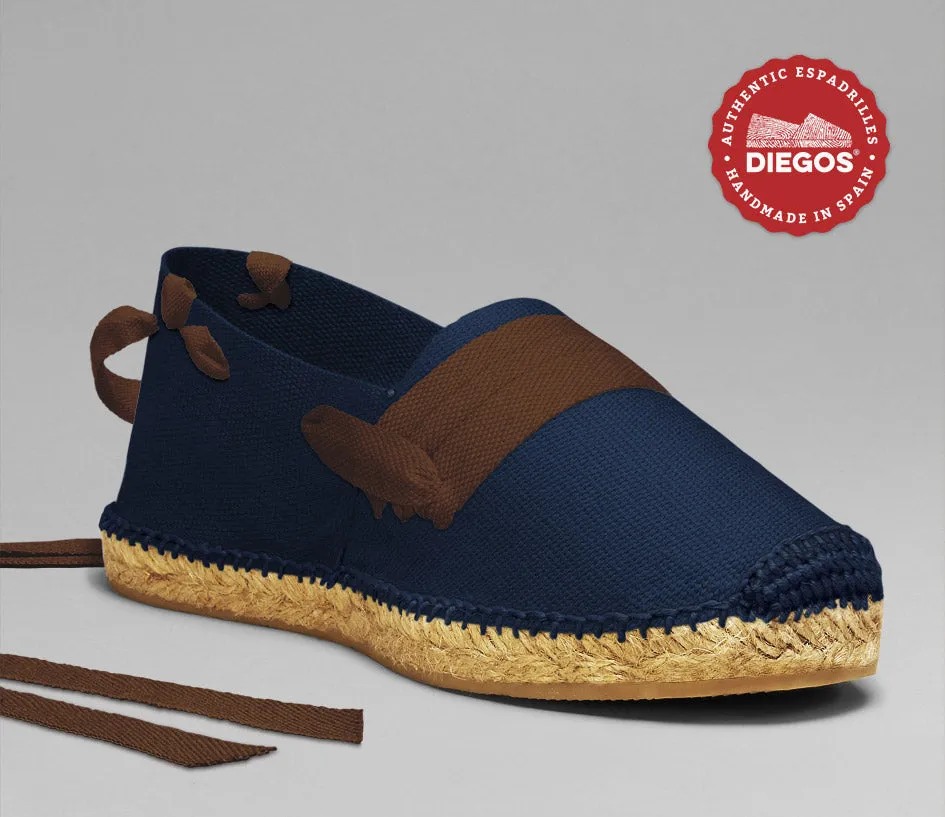Navy blue basque espadrilles