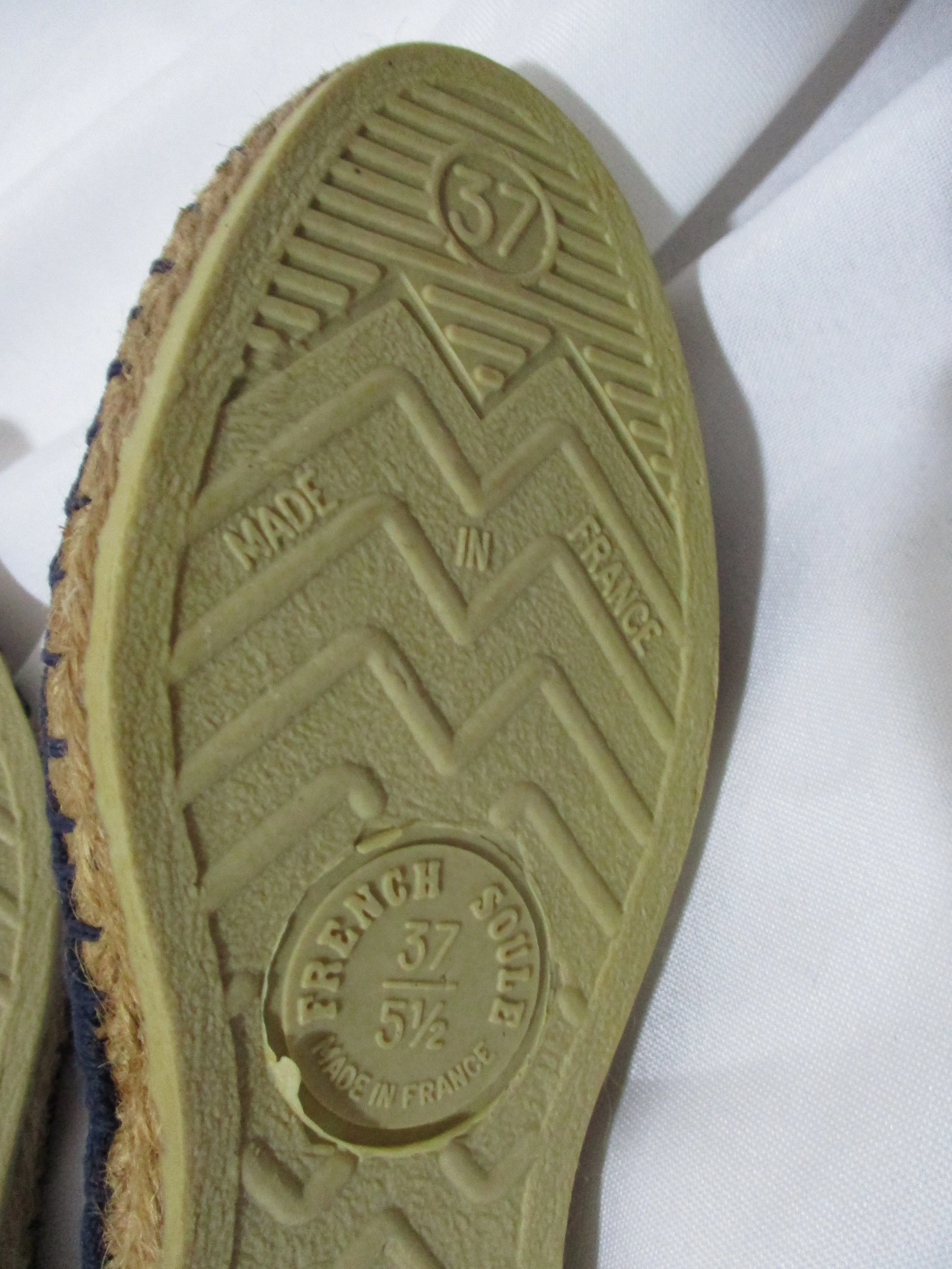 NEW FRENCH SOULE FRANCE ESPADRILLE Shoe 37 BLACK Canvas SLIPPER  LOAFER Moc